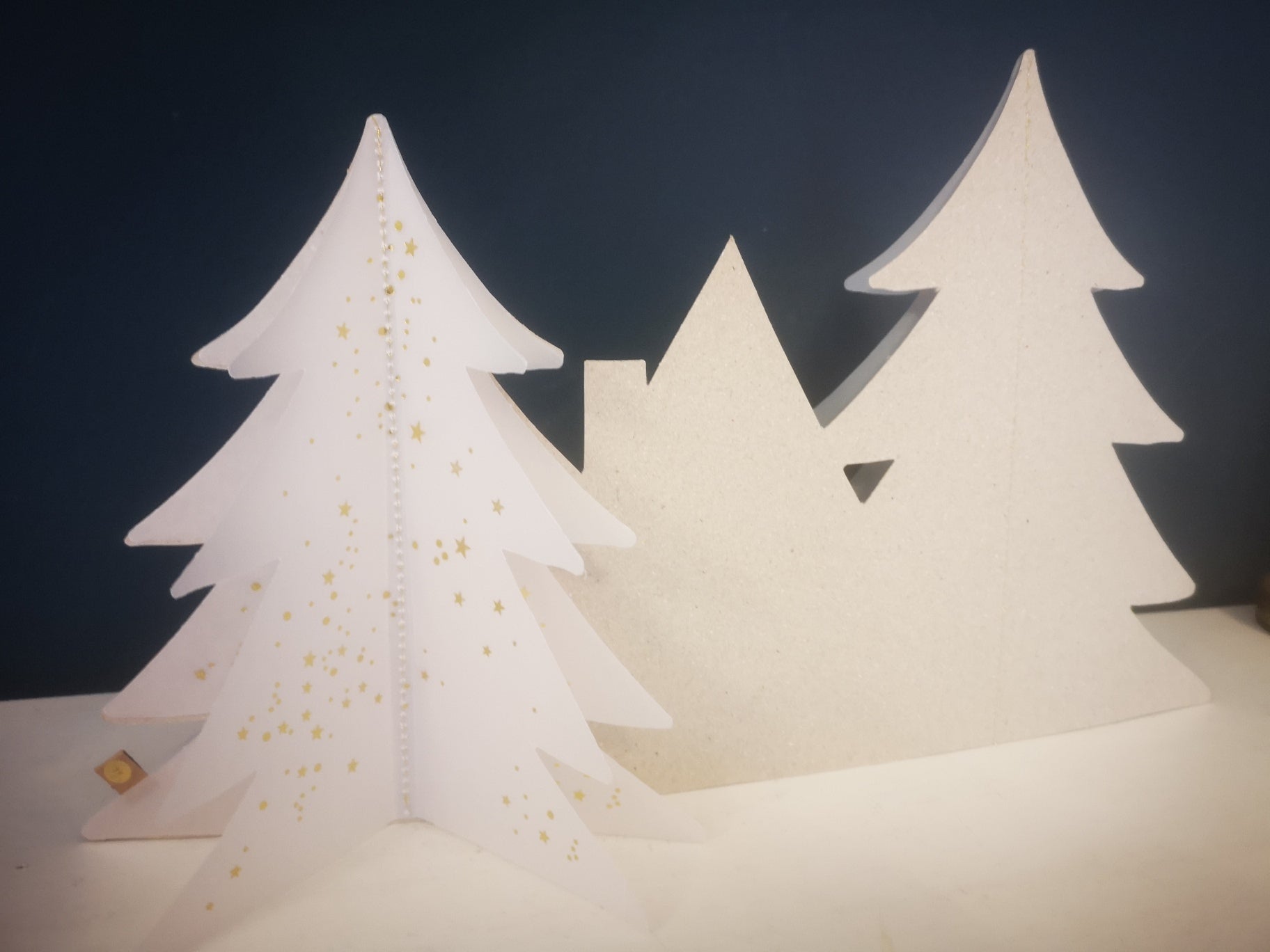 Winterlandschaft| Silhouette aus Pappe| Rckseite