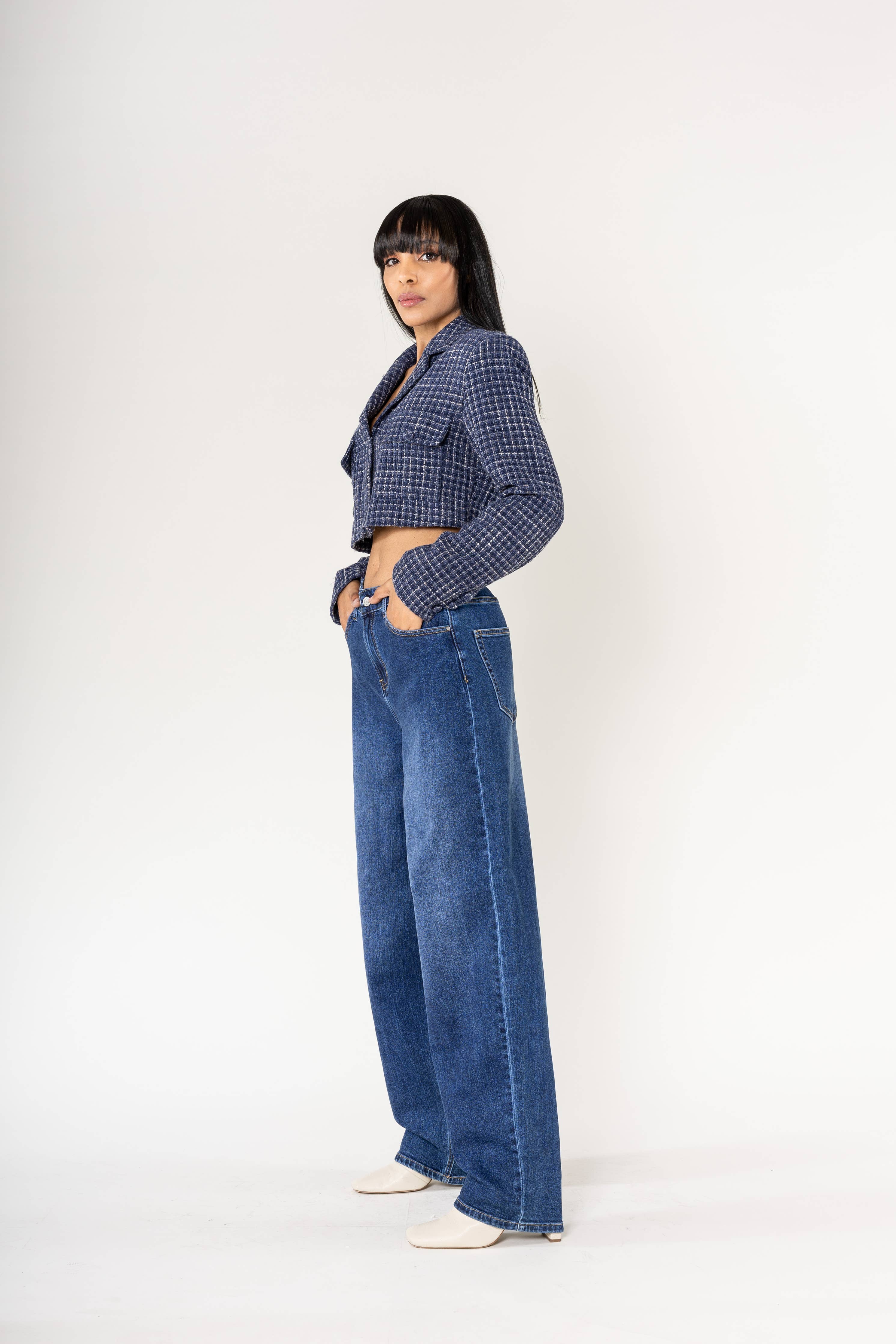 Blaue Ballon Baggy Jeans von Nina Carter