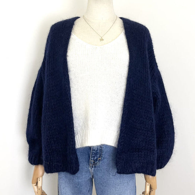 Strickjacke Marineblau