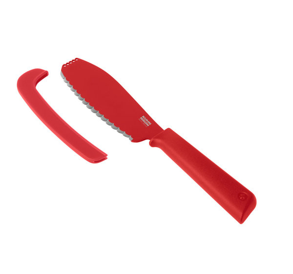 Colori® Sandwichmesser rot mit Schutzhülle