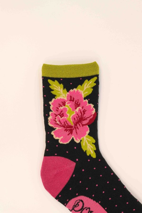 Pink / Lila Blumen Muster Strümpfe von Powder Design