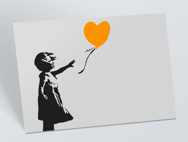 Banksy, Girl mit Ballon, 10 Briefumschläge im Set