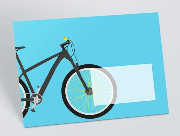 Blaue Brief-Umschläge mit Fahrrad, 10er Pack
