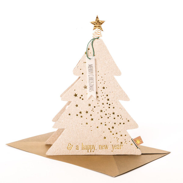 Bäumchen Karte, Merry Christmas, weihnachtliche Dekoration